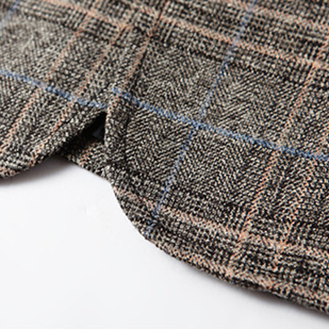 Men’s Blazer – Tailored Fit – Breathable Blend – Two-Button – Classic Plaid Pattern