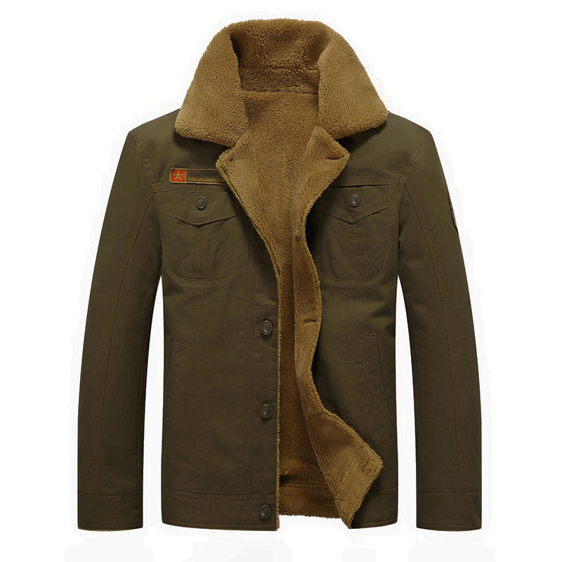 Oscar Regular Fit Field Jacket | Sherpa Collar Button Front Field Jacket