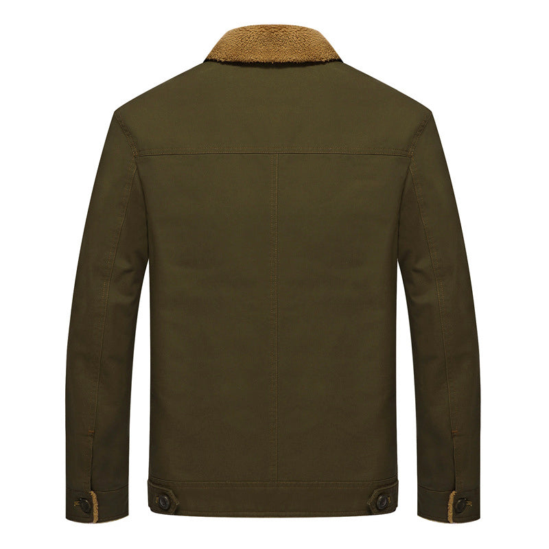 Oscar Regular Fit Field Jacket | Sherpa Collar Button Front Field Jacket
