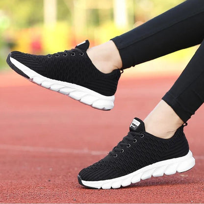 Women’s Sneakers – Knit Upper – Low Top – Breathable Fit – Memory Foam Cushioning