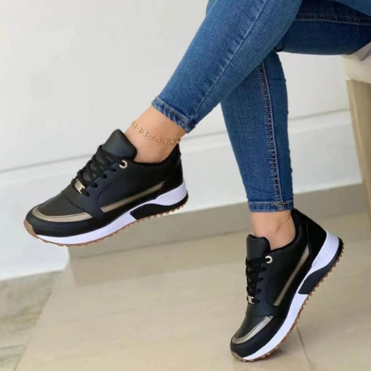 Women’s Sneakers – Cushioned Insole – Arch Support – Lace-Up Comfort Fit