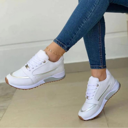 Women’s Sneakers – Cushioned Insole – Arch Support – Lace-Up Comfort Fit