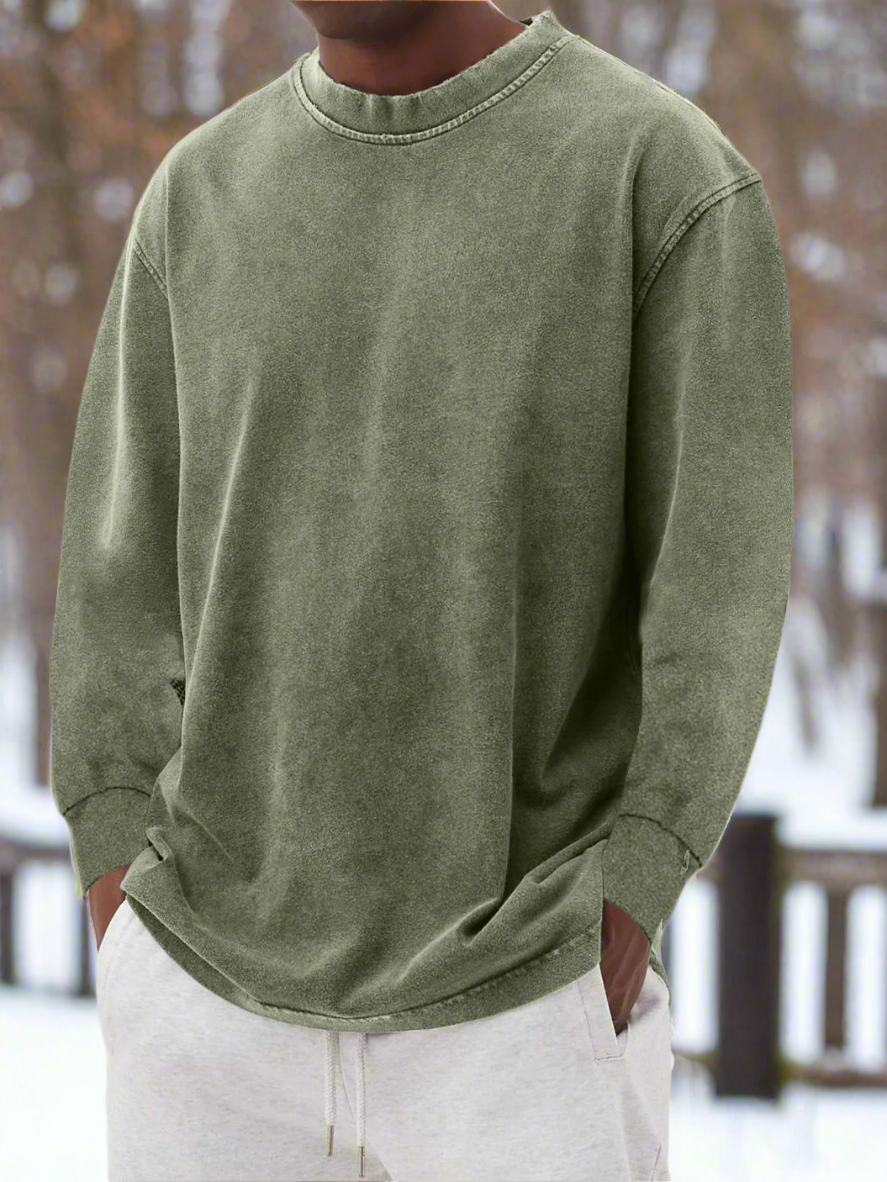 Men’s Crewneck Sweater – Soft Knit – Relaxed Fit – Long Sleeve Casual Style