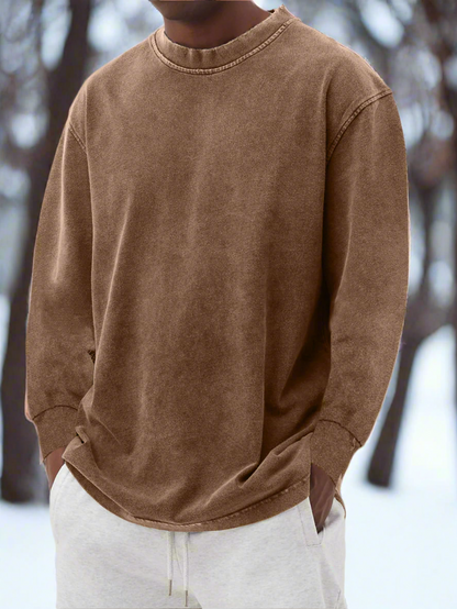 Men’s Crewneck Sweater – Soft Knit – Relaxed Fit – Long Sleeve Casual Style