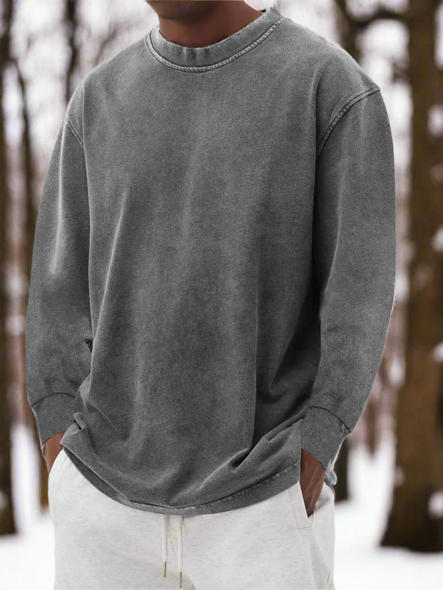 Men’s Crewneck Sweater – Soft Knit – Relaxed Fit – Long Sleeve Casual Style