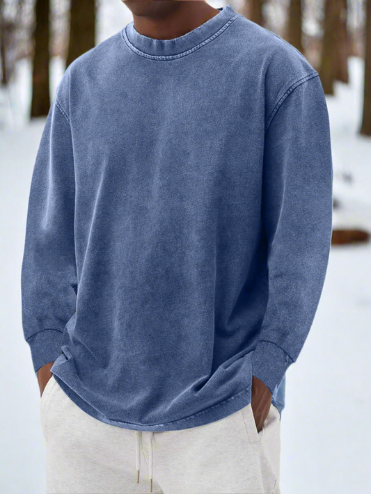 Men’s Crewneck Sweater – Soft Knit – Relaxed Fit – Long Sleeve Casual Style