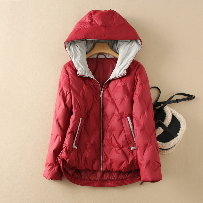 Isabella Hooded Puffer Jacket | Quilted Relaxed Fit Jacket