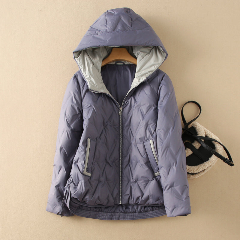 Isabella Hooded Puffer Jacket | Quilted Relaxed Fit Jacket