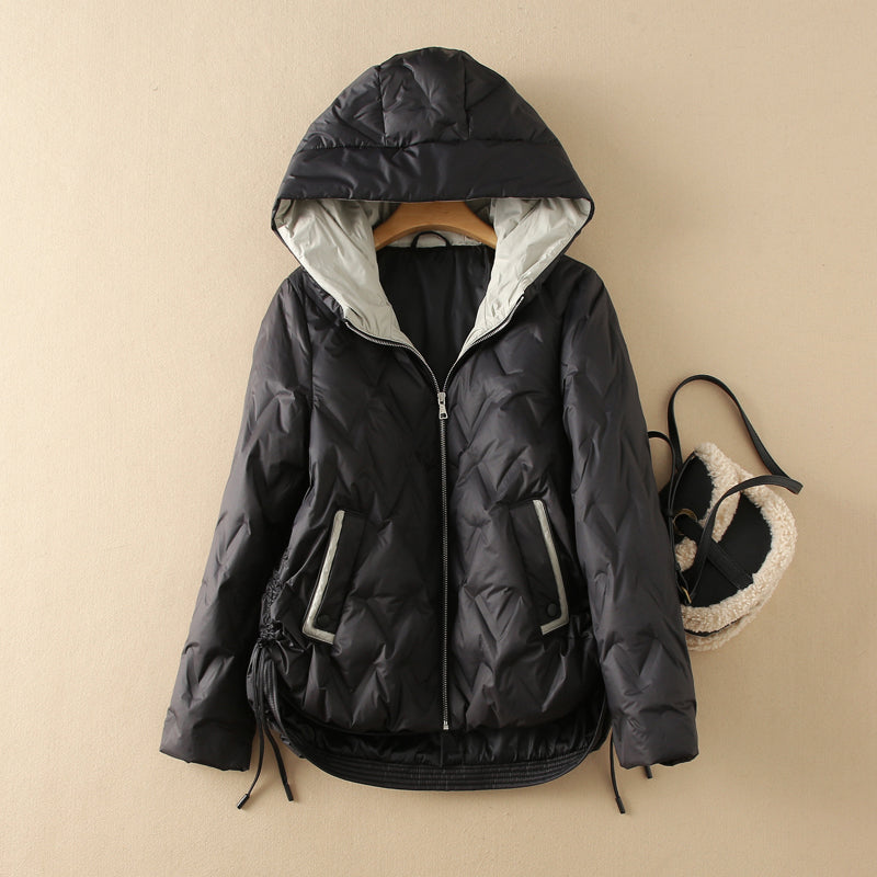 Isabella Hooded Puffer Jacket | Quilted Relaxed Fit Jacket