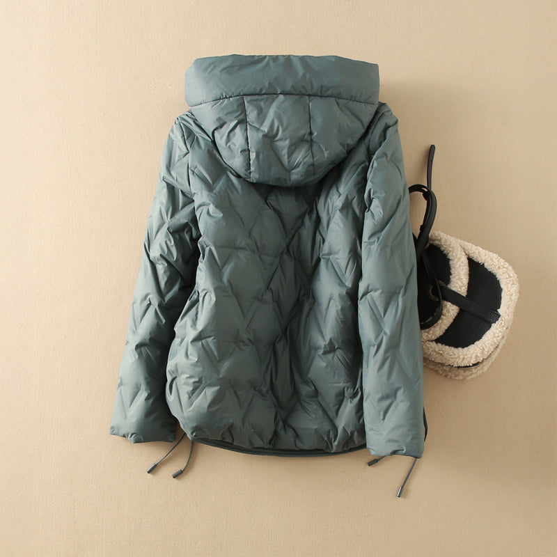 Isabella Hooded Puffer Jacket | Quilted Relaxed Fit Jacket