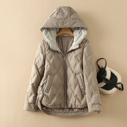 Isabella Hooded Puffer Jacket | Quilted Relaxed Fit Jacket