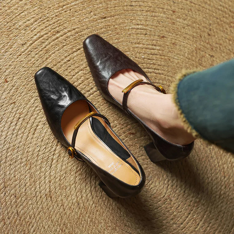Mary Jane Standard Fit Heels | Strap Block Heel