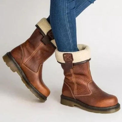Isla Ankle-Length Winter Boots | Fleece Lined Lug Sole Boots