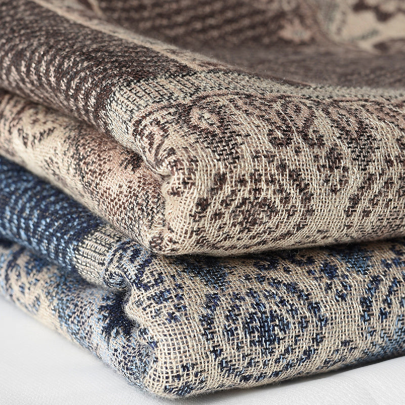 Isla Draped Scarf | Jacquard Reversible Scarf