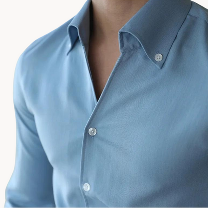 Men’s Button-Up Shirt – Slim Fit – 100% Cotton – Classic Collar Formal Wear