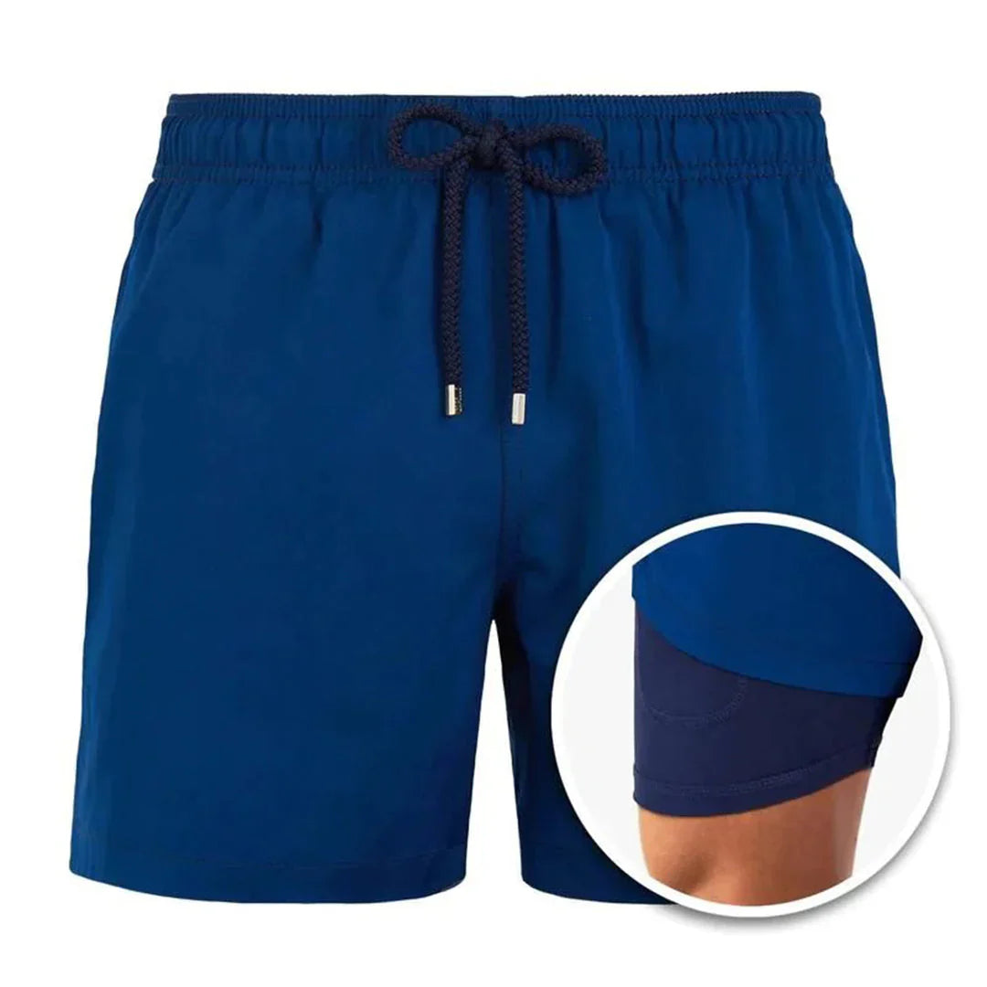 Men’s Swim Shorts – Relaxed Fit – Quick-Dry Breathable Blend – Mid-Thigh Length