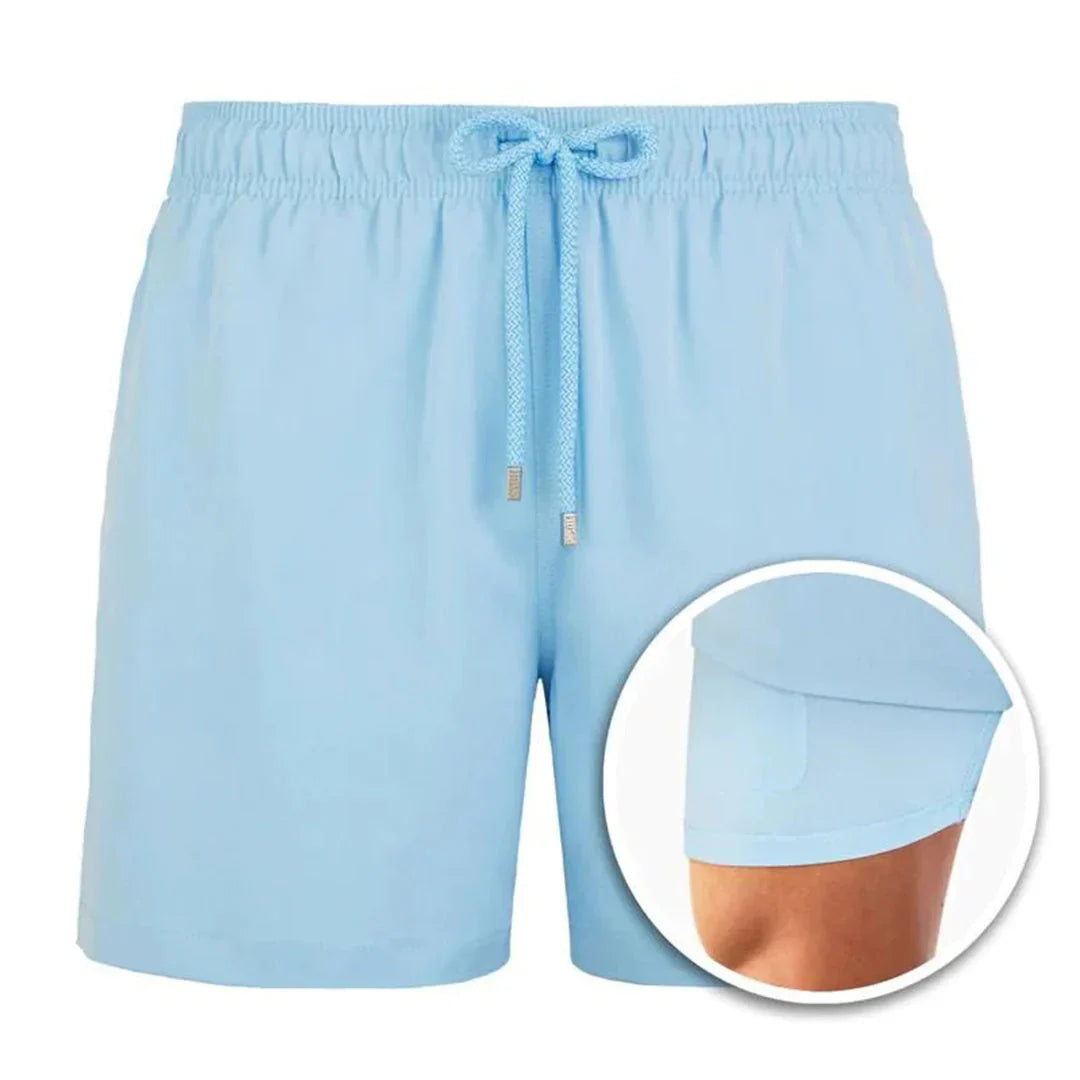Men’s Swim Shorts – Relaxed Fit – Quick-Dry Breathable Blend – Mid-Thigh Length