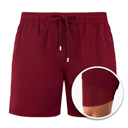 Men’s Swim Shorts – Relaxed Fit – Quick-Dry Breathable Blend – Mid-Thigh Length