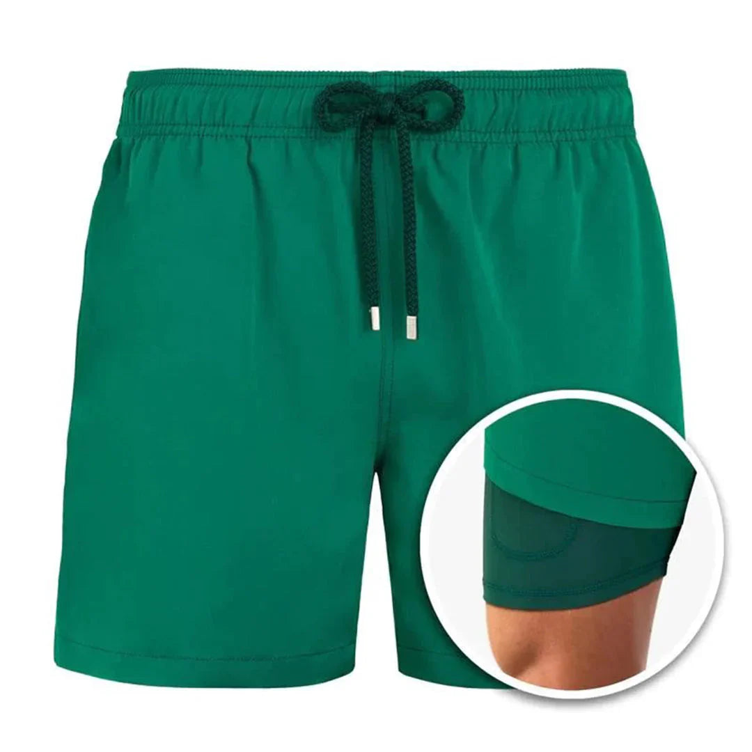 Men’s Swim Shorts – Relaxed Fit – Quick-Dry Breathable Blend – Mid-Thigh Length