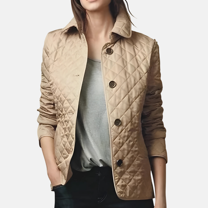 Isla Quilted Jacket | Tailored Fit Button Front Jacket