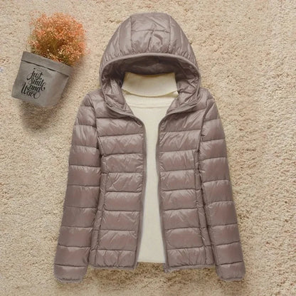 Women’s Quilted Jacket – Regular Fit – Lightweight Padded – Zip Front – Hip Length