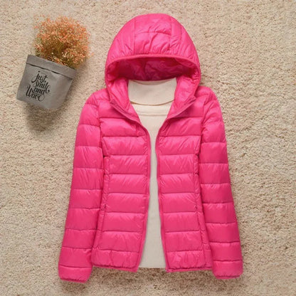 Women’s Quilted Jacket – Regular Fit – Lightweight Padded – Zip Front – Hip Length