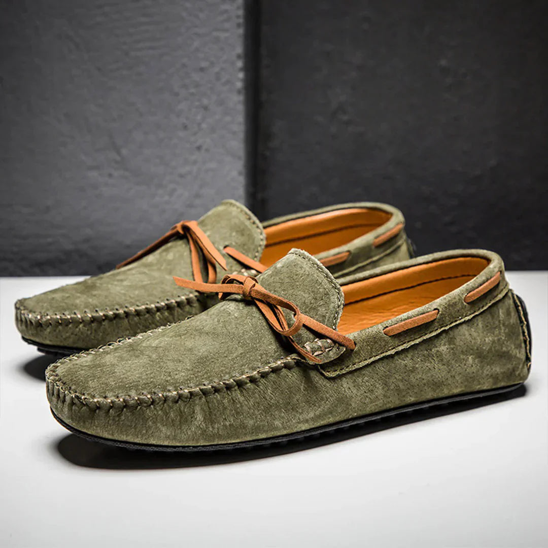 Men’s Loafers – Sleek Fit – Breathable Blend – Moccasin Stitch – Textured Grip Sole
