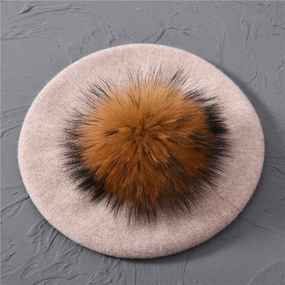 Isla Classic Fit Beret | Pompom Detail Beret