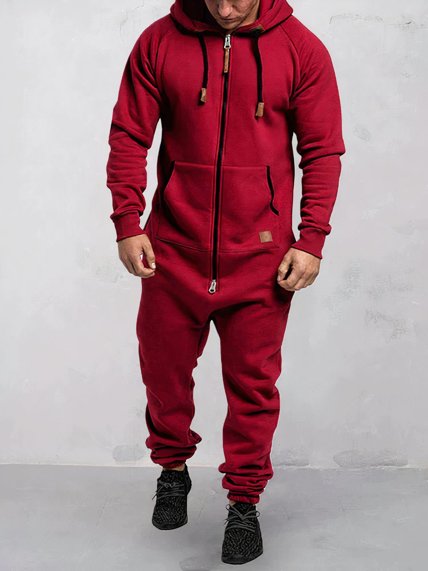 Men’s Tracksuit Set – Cotton Blend – Regular Fit – Full Zip Hoodie – Elastic Cuffs