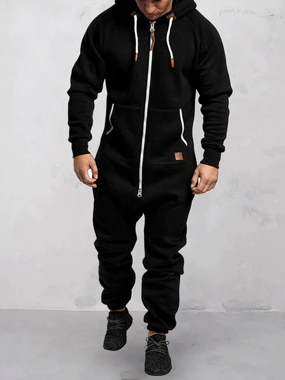 Men’s Tracksuit Set – Cotton Blend – Regular Fit – Full Zip Hoodie – Elastic Cuffs