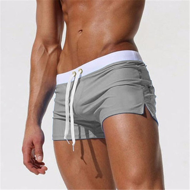 Men’s Swim Trunks – Slim Fit – Quick-Dry Breathable Fabric – Short Length – Drawstring Waist