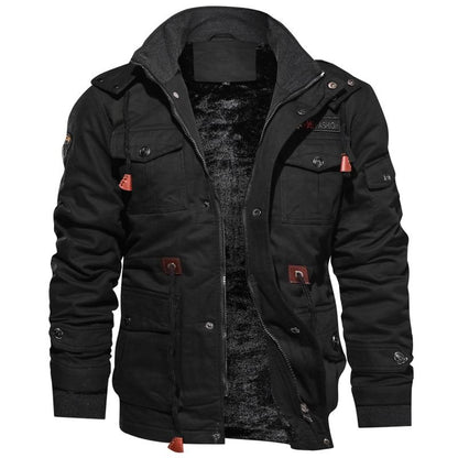 Men’s Jacket – Structured Fit – Breathable Blend – Utility Pockets – Hip Length
