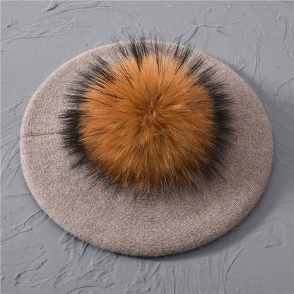 Isla Classic Fit Beret | Pompom Detail Beret