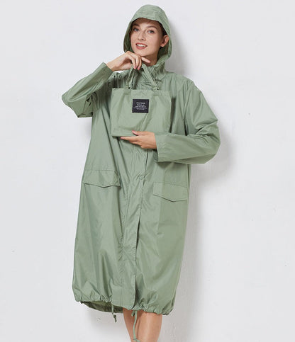 Women’s Rain Jacket – Waterproof – Relaxed Fit – Full Length – Hooded with Pockets
