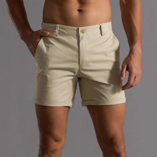 Men’s Shorts – Slim Fit – Tailored Look – Breathable Blend – Mid Length