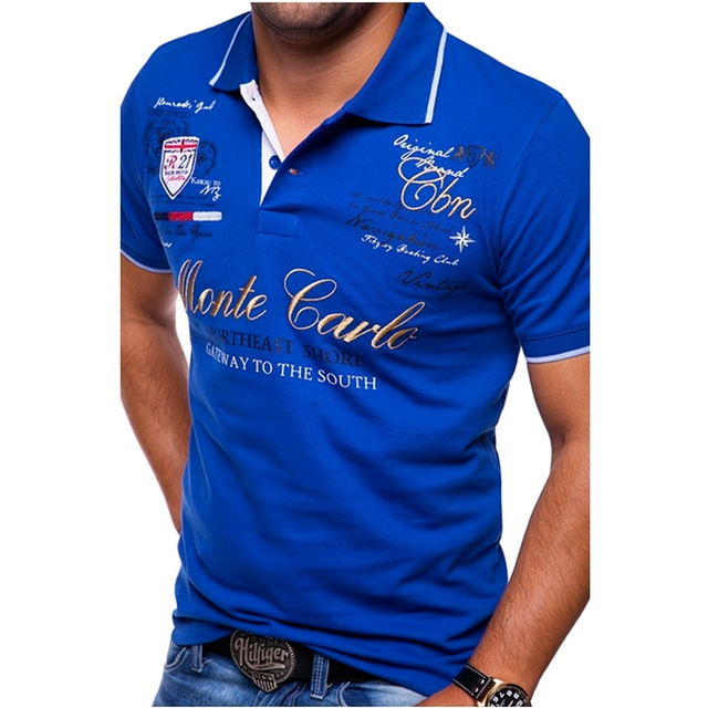 Men’s Polo Shirt – Slim Fit – Breathable Blend – Graphic Detail – Casual Wear