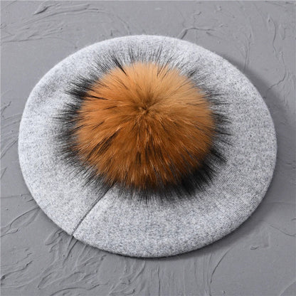 Isla Classic Fit Beret | Pompom Detail Beret