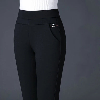 Women’s High-Waisted Leggings – Slim Fit – Stretch Fabric – Faux Pocket Detail