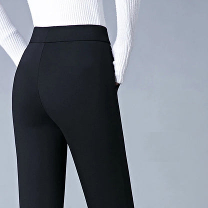 Women’s High-Waisted Leggings – Slim Fit – Stretch Fabric – Faux Pocket Detail