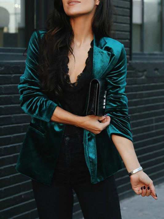 Women’s Blazer – Tailored Fit – Classic Lapel – Mid-Length Formalwear
