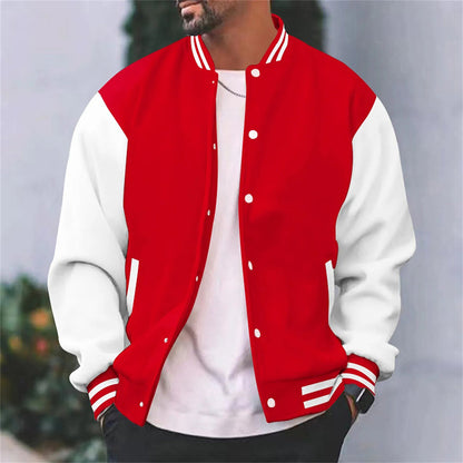 Men’s Bomber Jacket – Regular Fit – Cotton Blend – Snap Button Front – Ribbed Trim