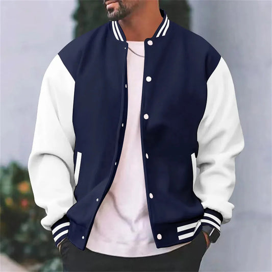 Men’s Bomber Jacket – Relaxed Fit – Cotton Blend – Ribbed Trim – Casual Style