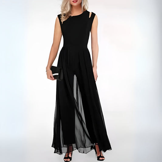 Women’s Jumpsuit – Tailored Fit – Sleeveless – Wide Leg