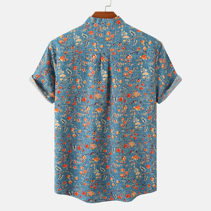 Floral Flourish: The Ultimate Short-Sleeve Shirt for Effortless Style for Men