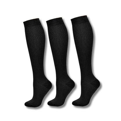 Women’s Compression Socks – Knee High – Breathable Stretch – Graduated Support – Patterned