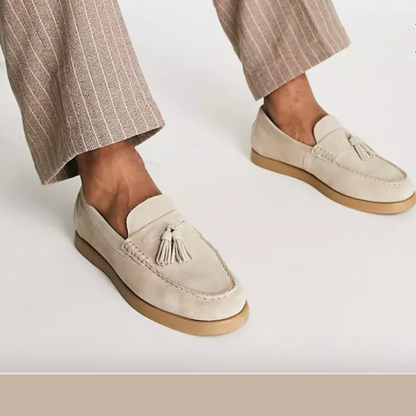Men’s Loafers – Suede Feel – Slip-On – Tassel Detail – Sleek Fit – Smart Casual