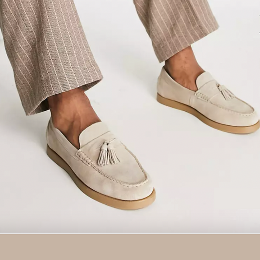 Men’s Loafers – Suede Feel – Slip-On – Tassel Detail – Sleek Fit – Smart Casual