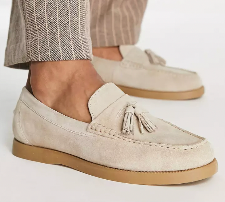 Men’s Loafers – Suede Feel – Slip-On – Tassel Detail – Sleek Fit – Smart Casual