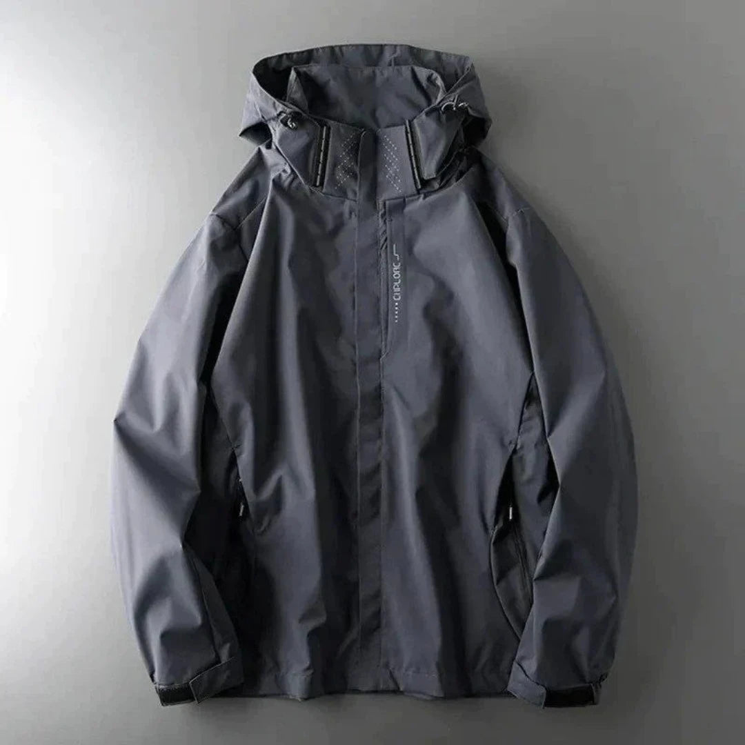 Men’s Windbreaker Jacket – Water-Resistant – Relaxed Fit – Hooded – Zip Pockets