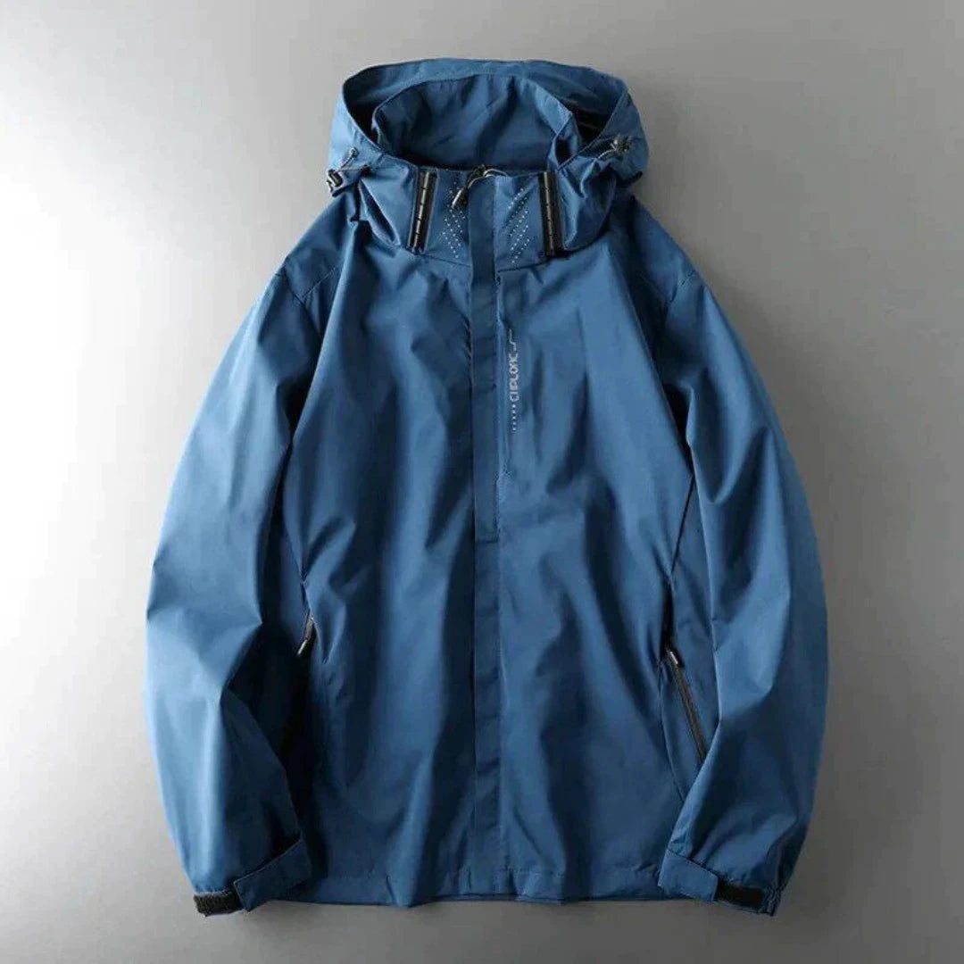 Men’s Windbreaker Jacket – Water-Resistant – Relaxed Fit – Hooded – Zip Pockets